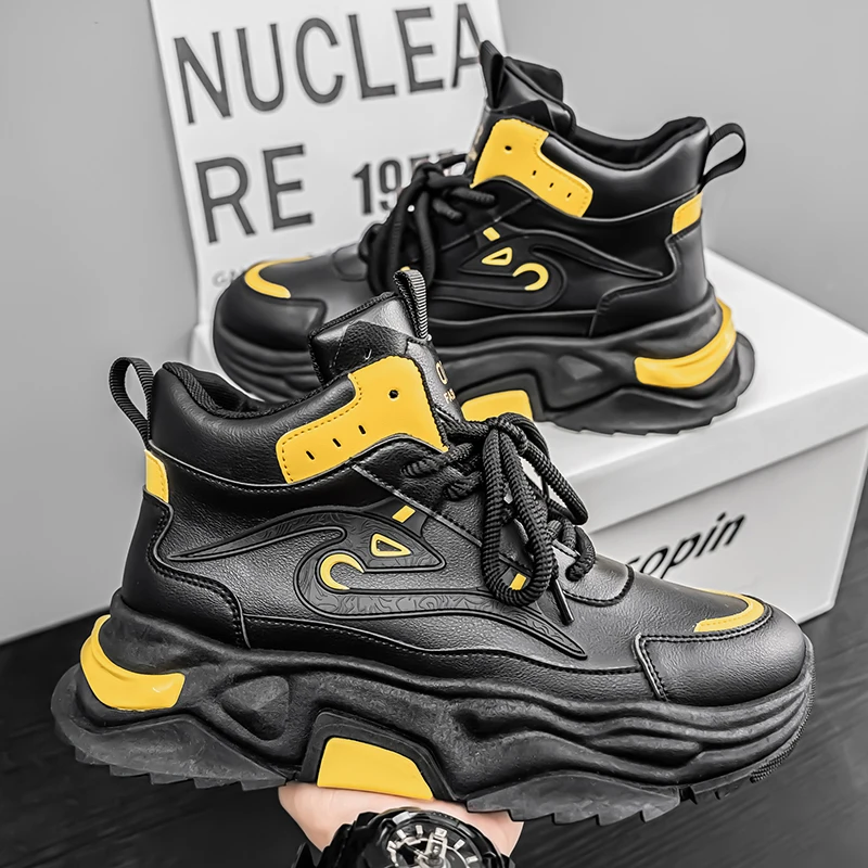 

Men Sports Running Shoes Outdoor Walking Casual Sneakers Fashion Designer Leather Sneaker Waterproof Men's zapatillas hombre