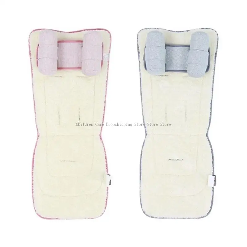 Almofada assento para carrinhos dois lados, resistente ao desgaste, travesseiro apoio para encosto cabeça