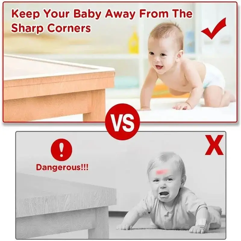 

1/3/5M Table Edge Guard Protector Transparent Baby Protection Strip Self Adhesive Kids Collision Proof Soft Bumper Baby Safety