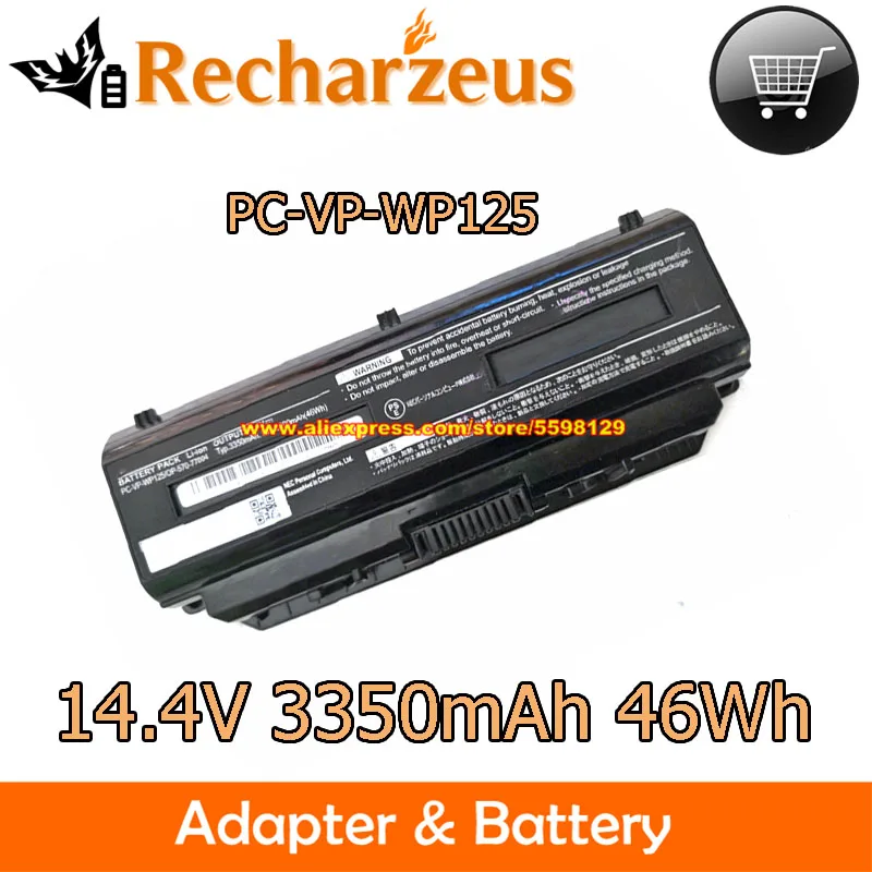 

14.4V 46Wh Battery PC-VP-WP125 OP-570-77004 For NEC PC-LL750M PC-LL750HS PCLL750MSR PCLL770HS PCLL750LS6R PCLL850MSB PCLL750JS6G