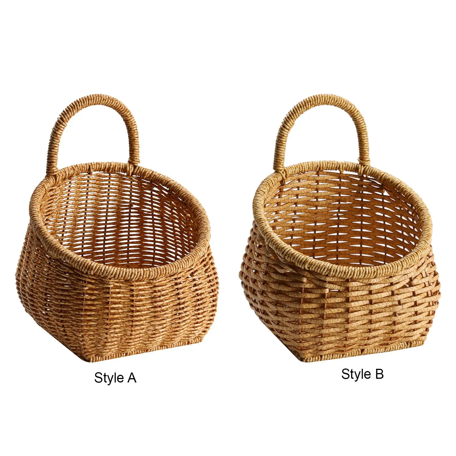 

Woven Hanging Baskets Kitchen Storage Basket for Toiletries Sundries Balcony