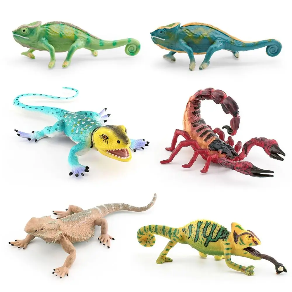 Statue de modèle de Reptile sauvage de Simulation de Scorpion, Figurines d'action de lézard à collectionner, ornement, Figurines amphibies de Reptile faites à la main
