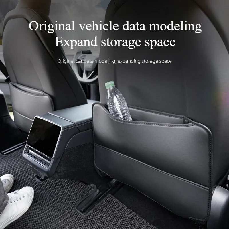 Car Seat Anti Kick Pad for Tesla Model 3/Y/YL Juniper 2026 Rear Seat Protective Pads Leather Rear Backrest Cushion Accessories
