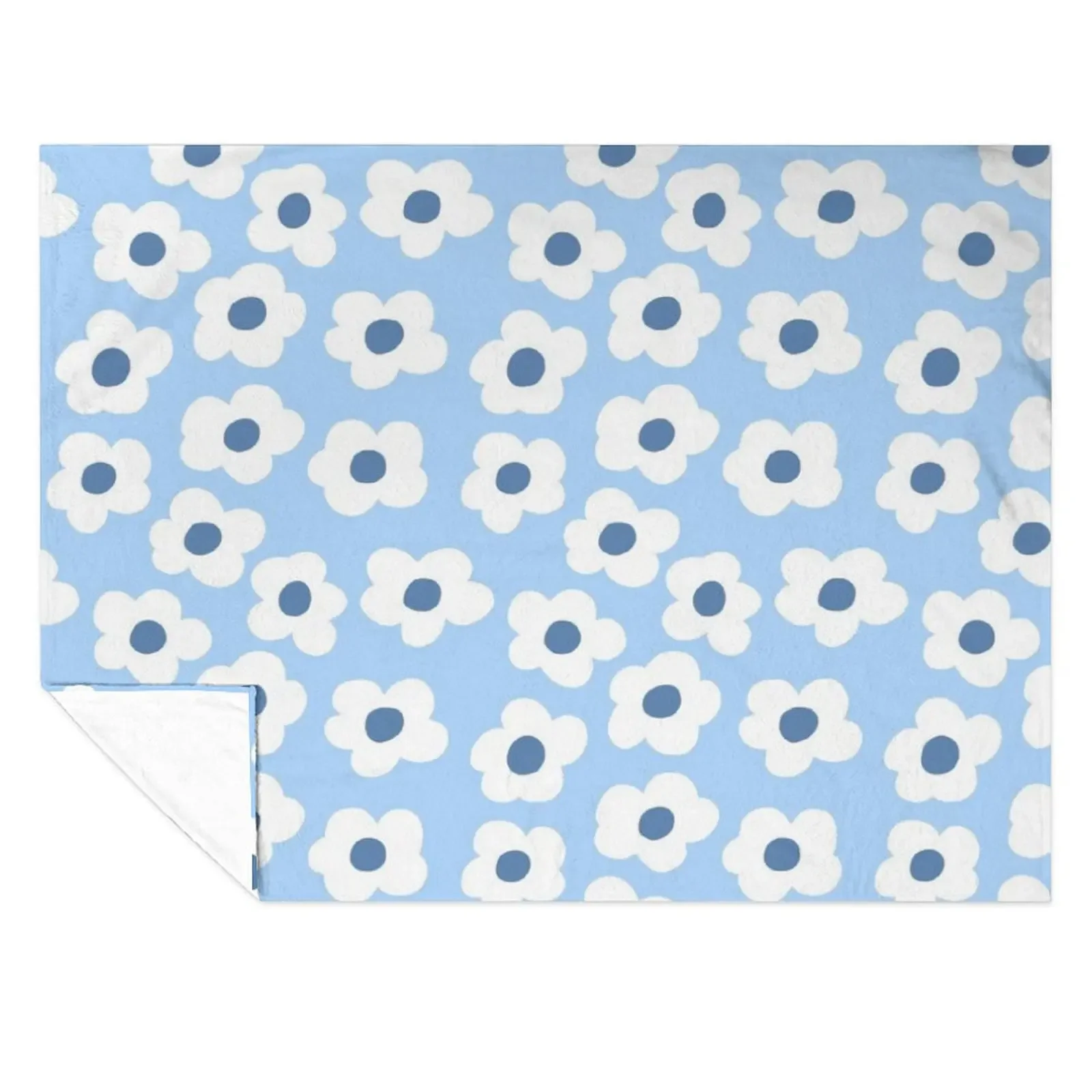 

White Flower Pattern 2 Throw Blanket Kid'S Comforter Polar Luxury Brand Blankets