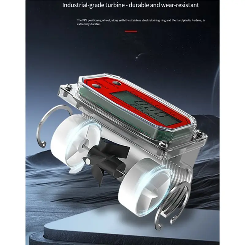 [NEWA08R】 Fuel Flow Meter 2 Inch High-Precision Digital Display Turbine Flow Meter For Measuring Diesel Water Methanol