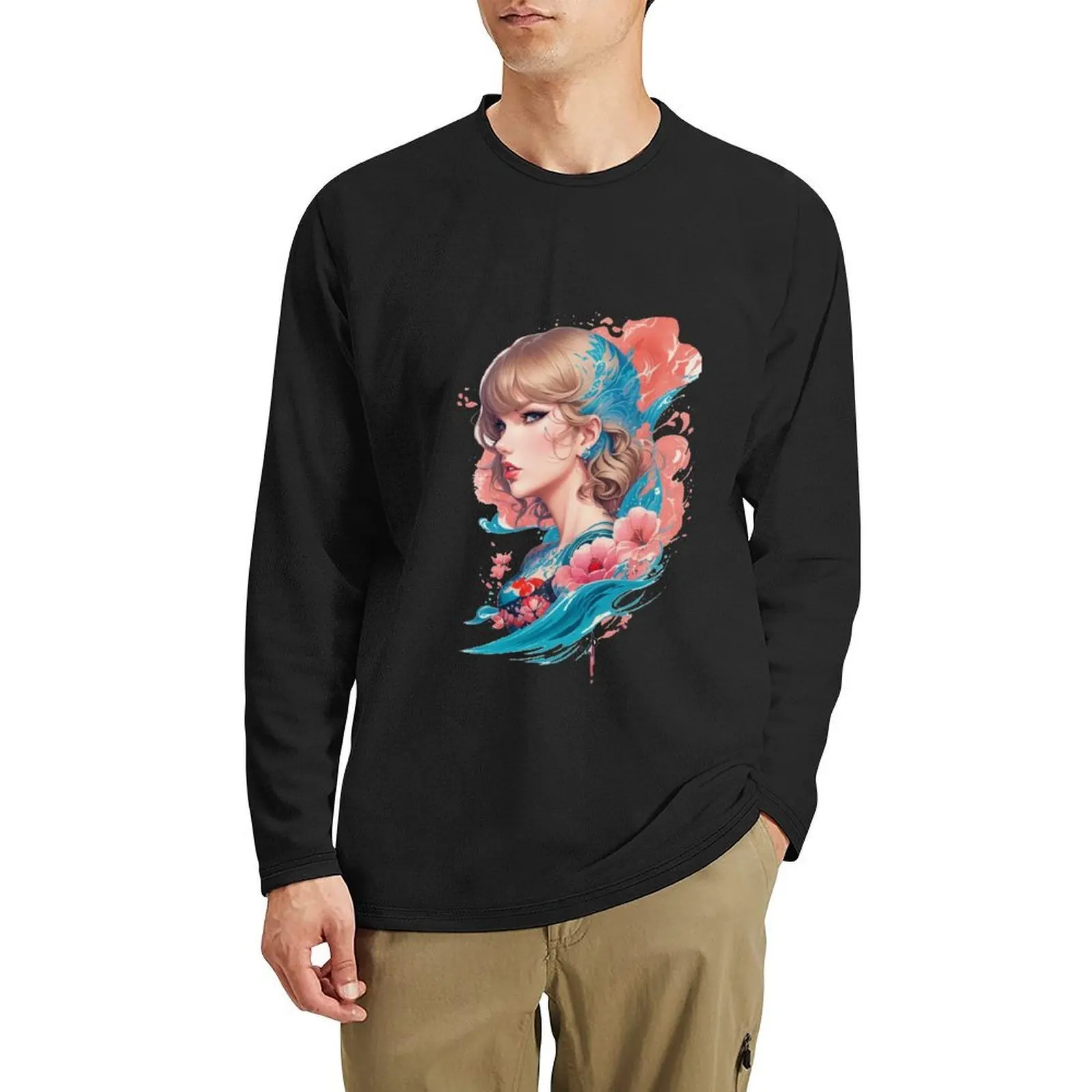 

Swift Japan art style Long T-Shirt quick drying shirt Tee shirt oversized t shirts men workout shirt