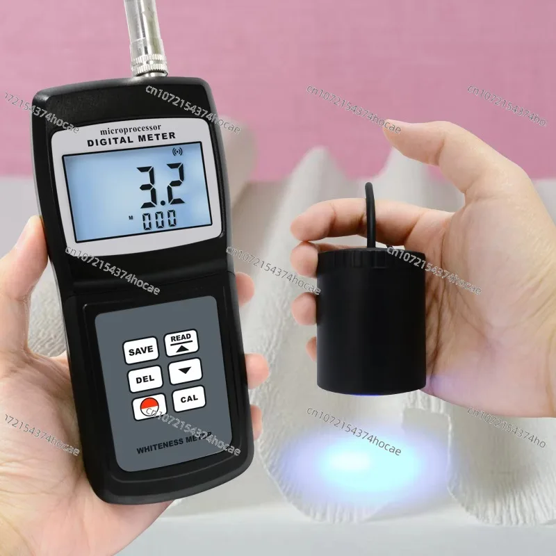 Portable Whiteness Meter 0 to 120 Range Reflectometer 254 Data Memory High Quality Digital Whiteness Tool Talc Ceramic