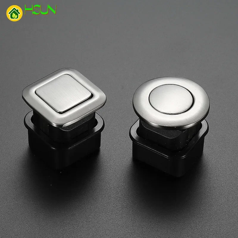 Hidden Spring Furniture Handles Door Handle Silver Drawer Pulls Knobs Kitchen Cabinet Handles and Knobs Embedded