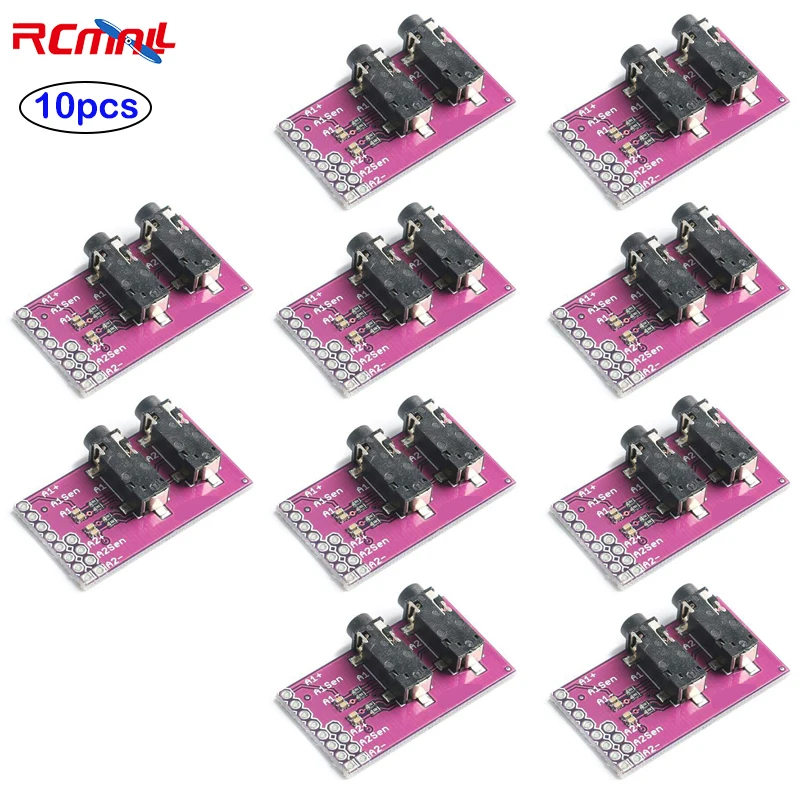 

RCmall 10pcs 3.5mm Microphone Interface Module for Stereo Headphones Video Audio