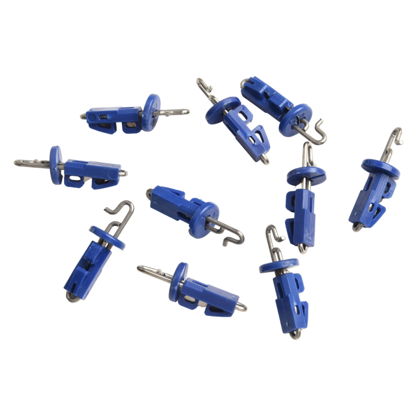 

Fishing Bait Release Clips Outdoor 28g/pack 40*8*8mm ABS + Stainless Steel Accessories Blue Parts For Sea Fishing