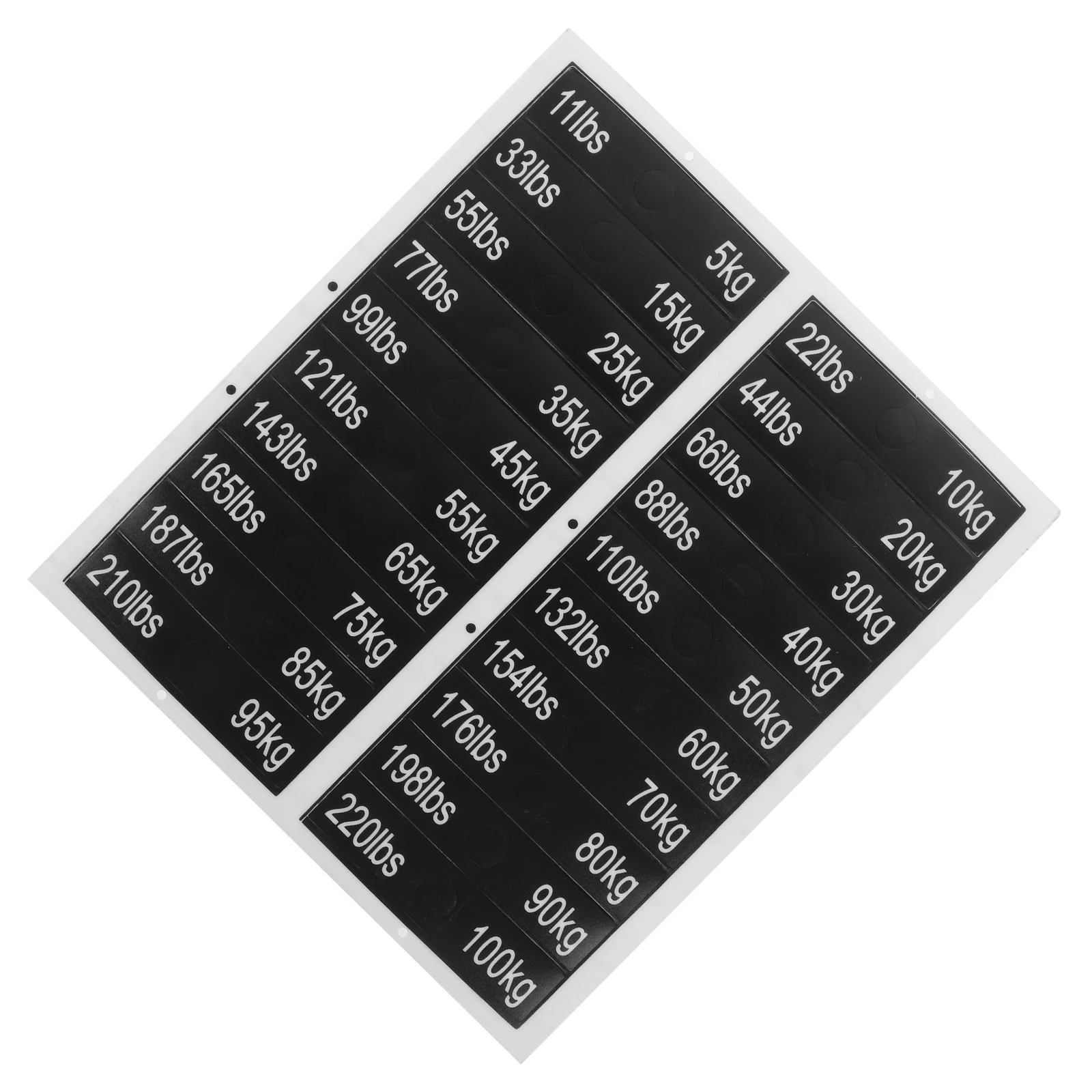 

Weight Sticker Labels Gym Equipment Tags 5-100kg Dumbbells Barbells Clear Numbers Longlasting Easy Apply Remove
