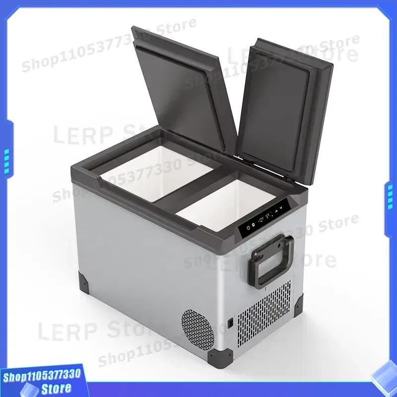 35L 45L 55L Portable Car Refrigerator Dual Zone Compressor Cooling Mini Freezer 12V 24V DC Electric Fridge with Handle for