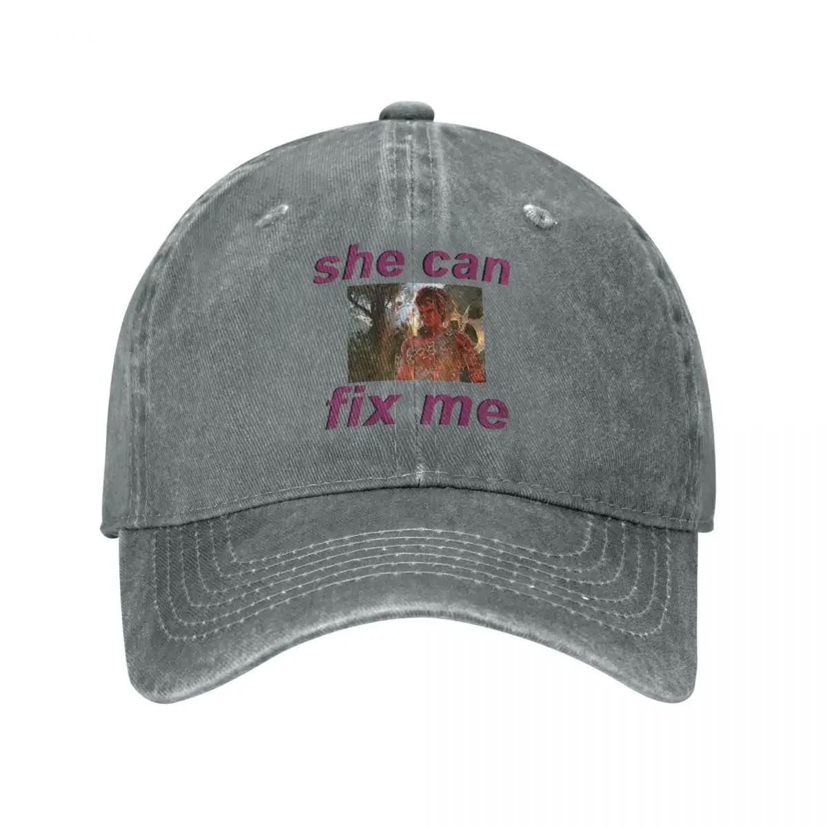 Retro Karlach She Can Fix Me Baseball Caps Unisex Distressed Denim Snapback Cap Baldurs Gate Outdoor Workouts Caps Hat