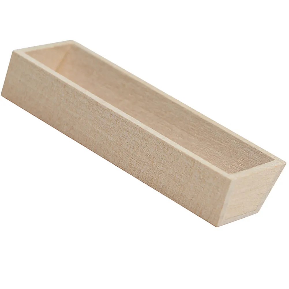

Miniature Wood Vase for Mini House Decor Small-Scale Realistic Accessory Fine Craftsmanship Smooth Finish Living Room Scene