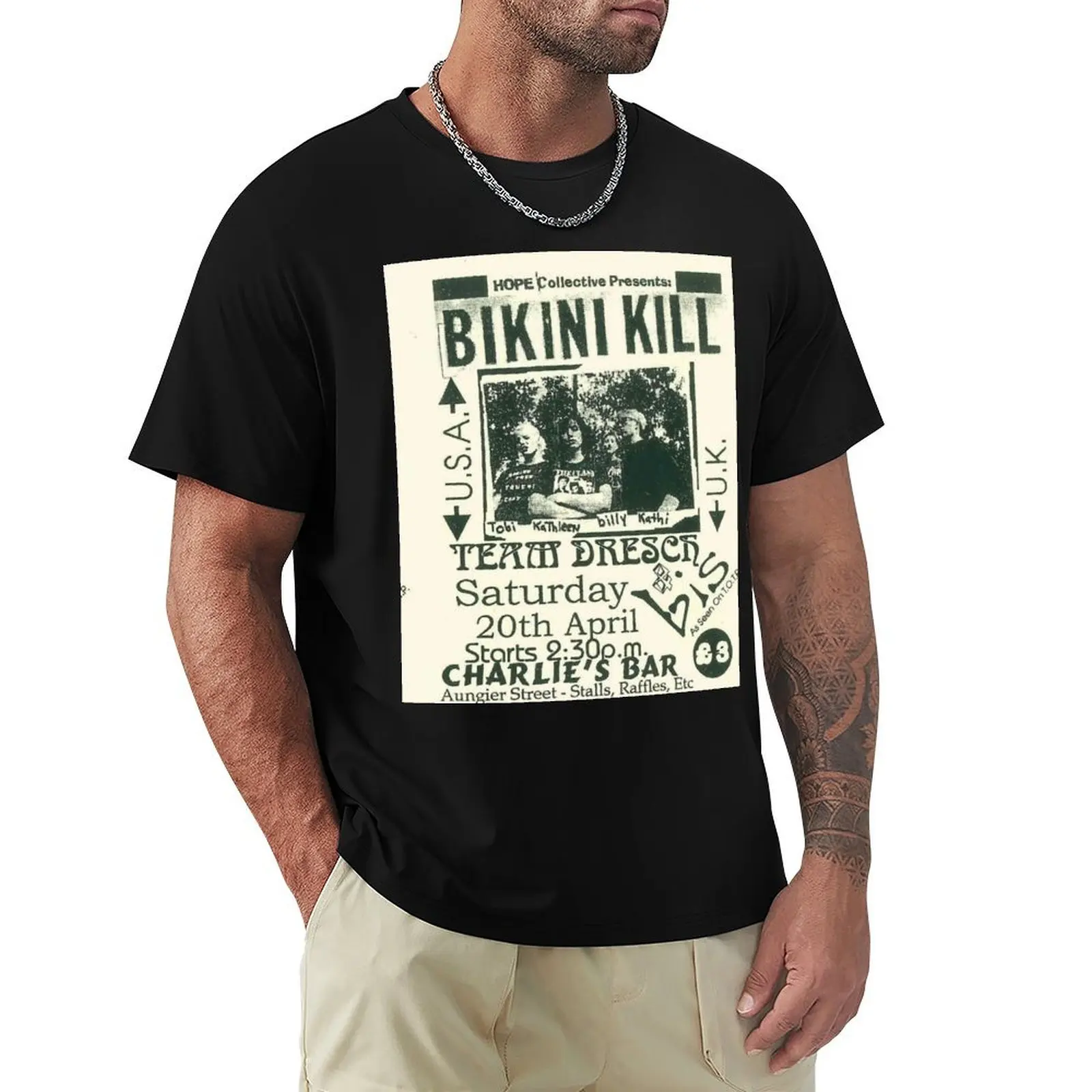 bikini kill T-Shirt Large Size Basic Casual T-Shirt