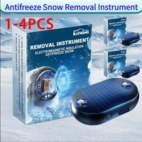 1-4Pcs Solar Antifreeze Electromagnetic Molecular Windshield Car Snow Removal Device Window Glass Defog & Defrost& Deice 5-12V