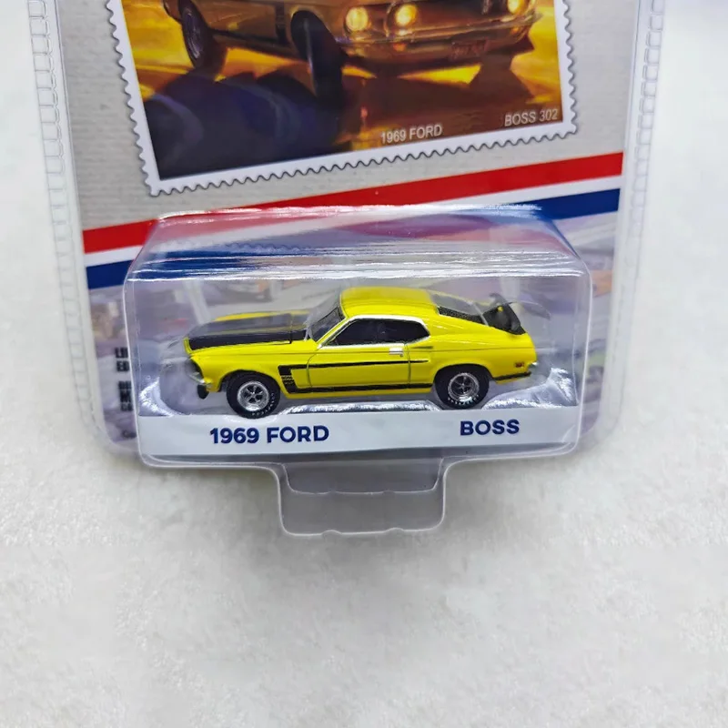 

Diecast 1:64 Scale 1969 Ford Mustang Boss 302 Alloy Car Model Collection Souvenir Display Ornaments Vehicle Toy