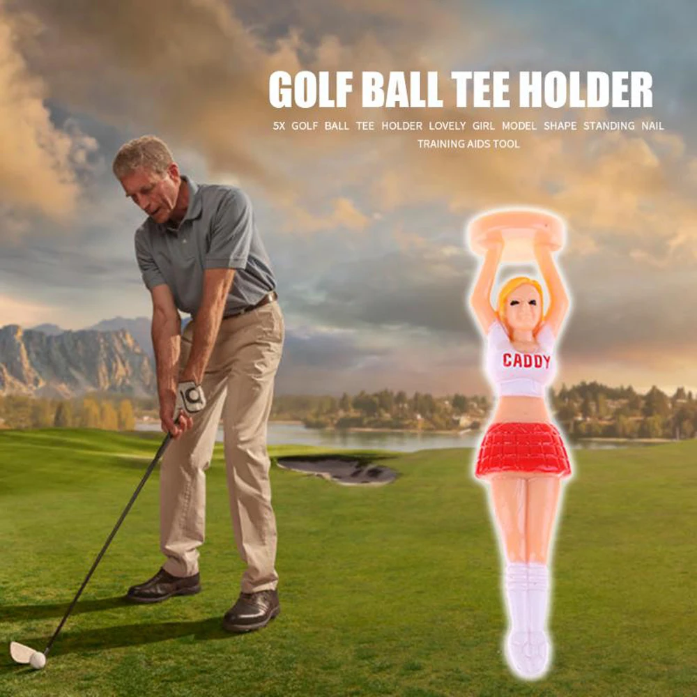 Beauty Novelty Womens Girl Golf Tee Golf Practice Lady Golf Tee Cheerleaders Tee Golf Ball Tees Golf Ball  Holder