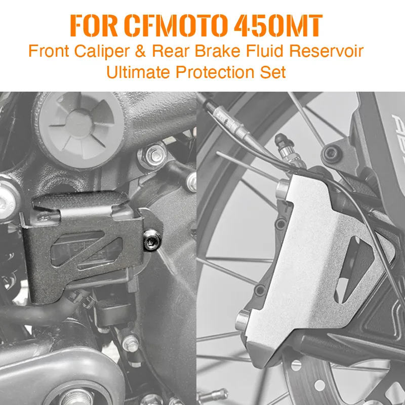 

for CFMOTO 450MT 2024 2025 Motorcycle Accessories Front Caliper Guard Rear Brake Fluid Reservoir Guard Protective Cover Set