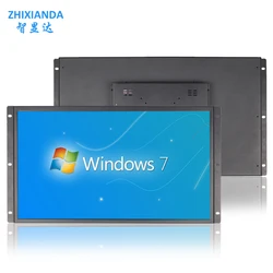 24 Inch LCD Monitor PCAP Touch Screen Monitor Display 1920x1080 Open Frame Metal Case VGA DVI HDMI BNC USB Interface Industrial