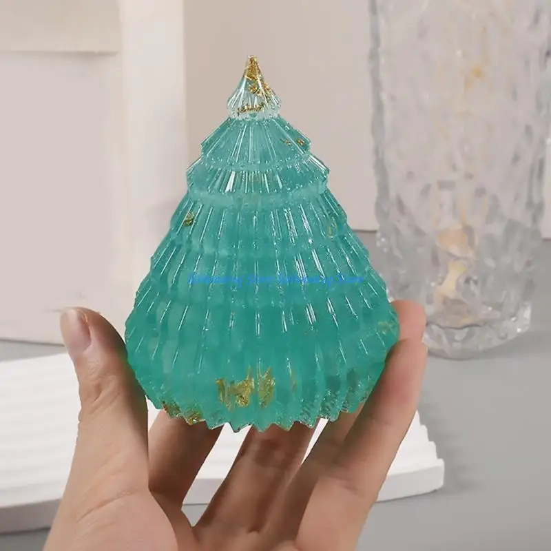 573B عيد الميلاد شجرة الشمعة السيليكون قالب DIY مخطط الحرف الزخرفية الجص راتنجات صنع أدوات لصنع العطلات هدية الحفلات