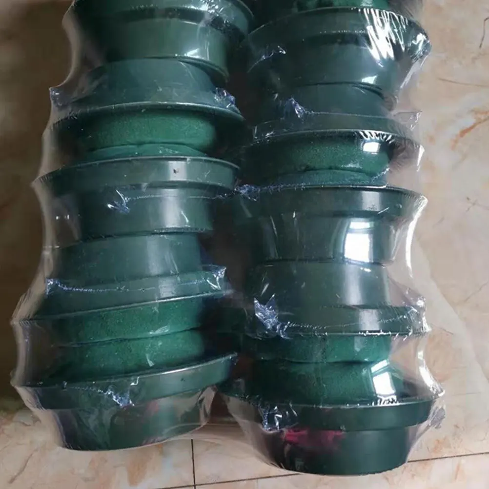 

12 pcs Round Flower Arrangement Mud High Density Water Absorbent Floral Foam For Wedding Diy Florist Block Flower Base Tool