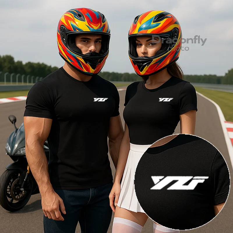 

YZF Logo Motorcycles T Shirts Fashion Men Summer Short Sleeve Cotton Bultaco Man Tshirt For Yamaha YZF R3 R25 R6 R1 2013-2019