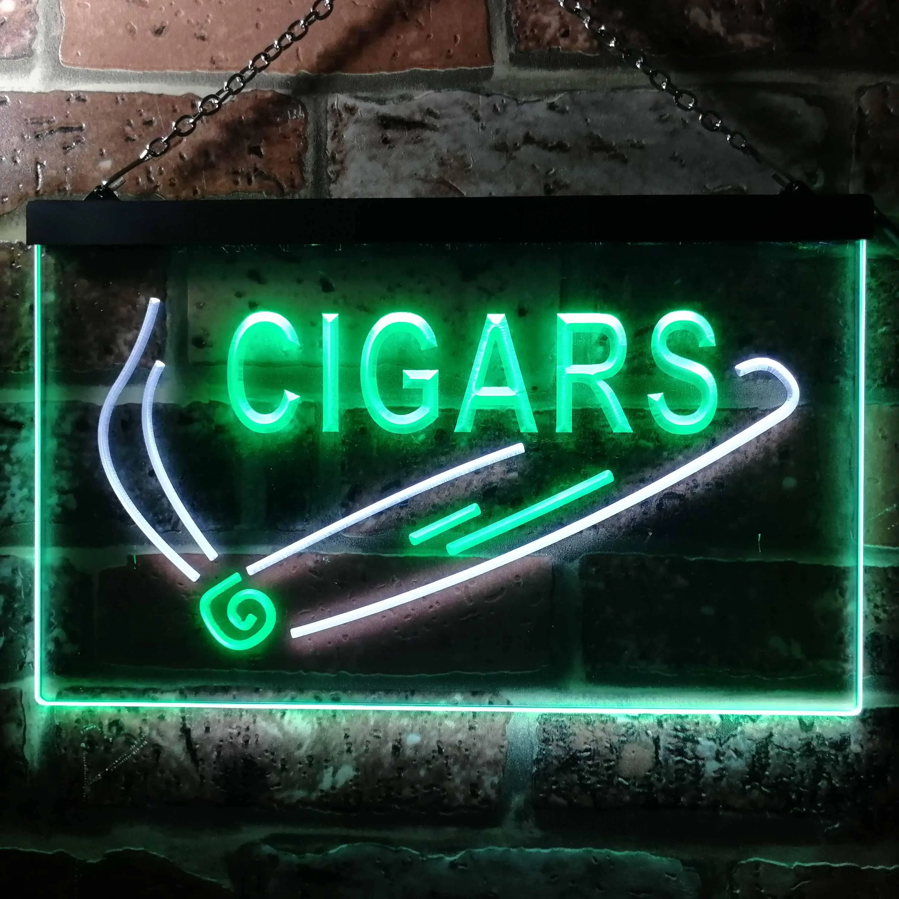 Cigars Dual Color Led Neon Sign st6-i0532