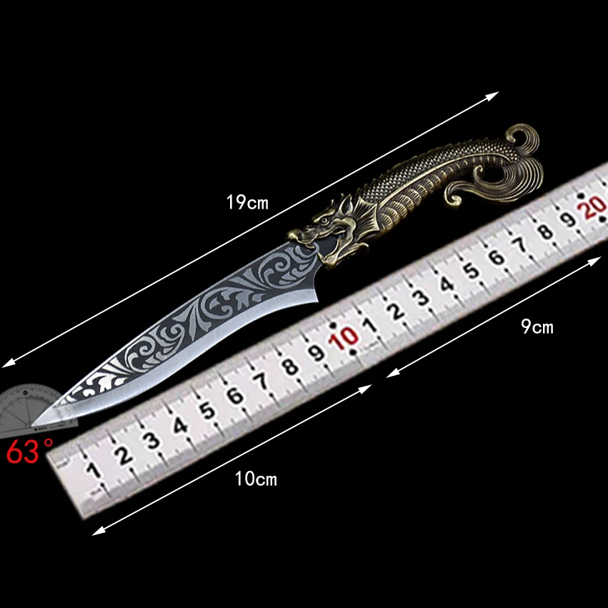 Longquan Kitchen Knives Copper Handle Handmade Forged Steel Blade Sharp Utility Boning Chefs Cleaver Paring Knife Cooking Tools