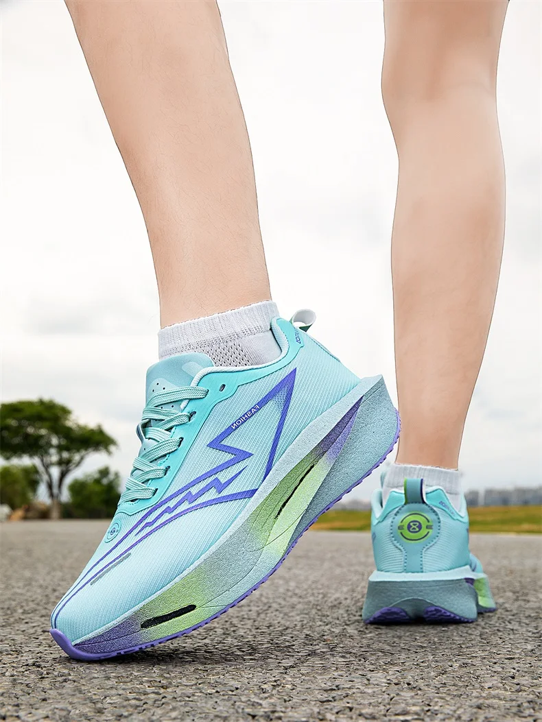 Laufschuhe für Herren, speziell für Marathon-Sportarten, atmungsaktiv, rutschfest, sportliche Turnschuhe, für den Außenbereich, leicht, für Fitness, Joggen – Detail 15