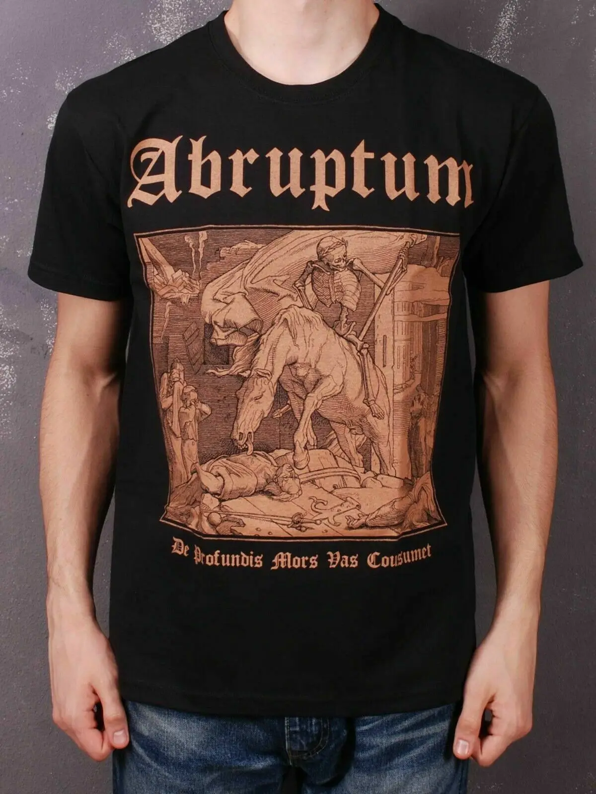 Abruptum - De Profundis Mors Vas Cousumet Ts T-Shirt Black Mayhem Bathory