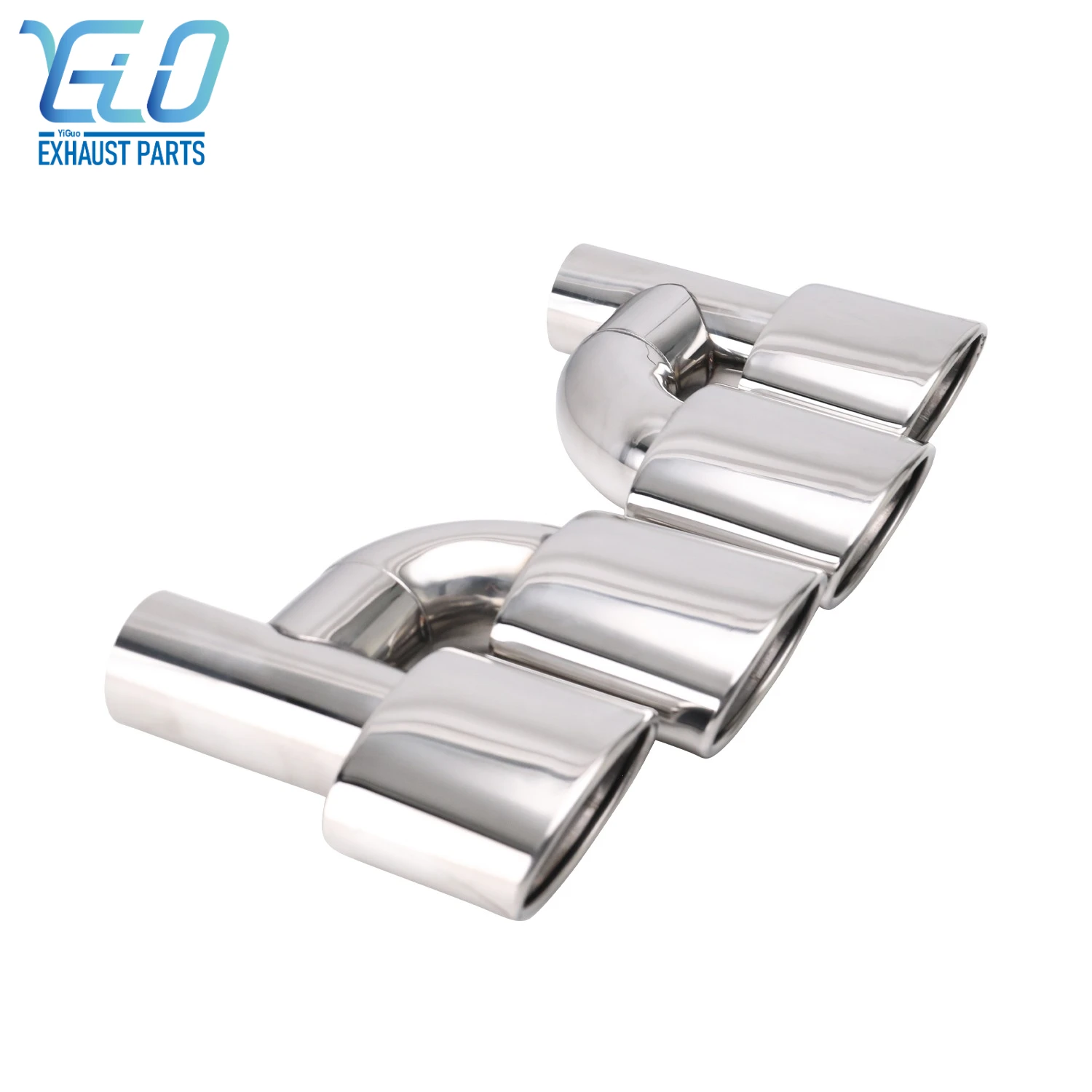 

Interface 63mm Dual Outlet Car Exhaust Tip Slant Rolled Edge Auto Muffler Tail Pipe Stainless steel for W211 W204 C63