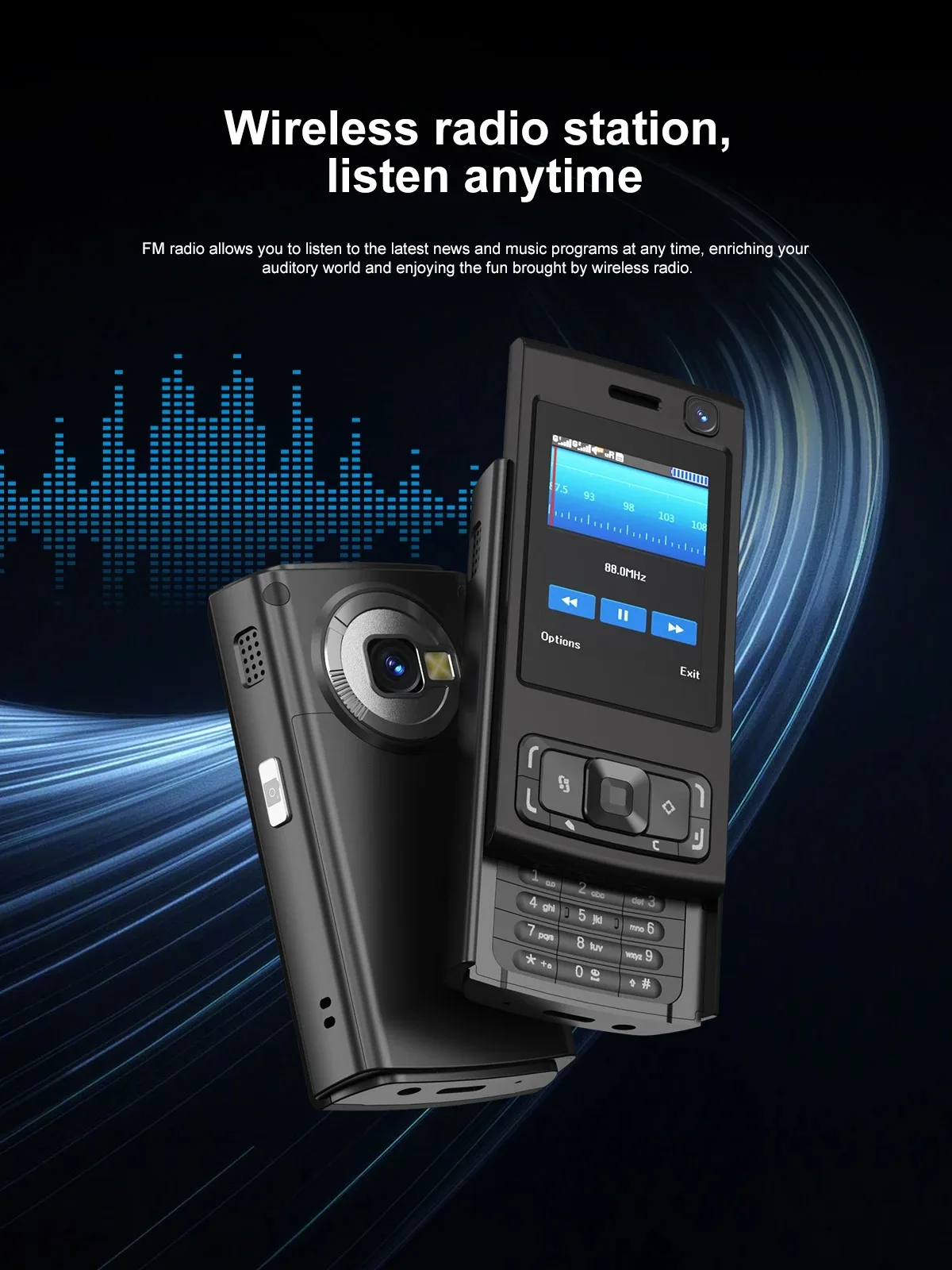 N95 Pro 2G Mini CellPhone 2.0inches Dual SIM Daul Standby GSM Mobile Phone Flashlight FM Radio Bluetooth Stylish Slider Phone