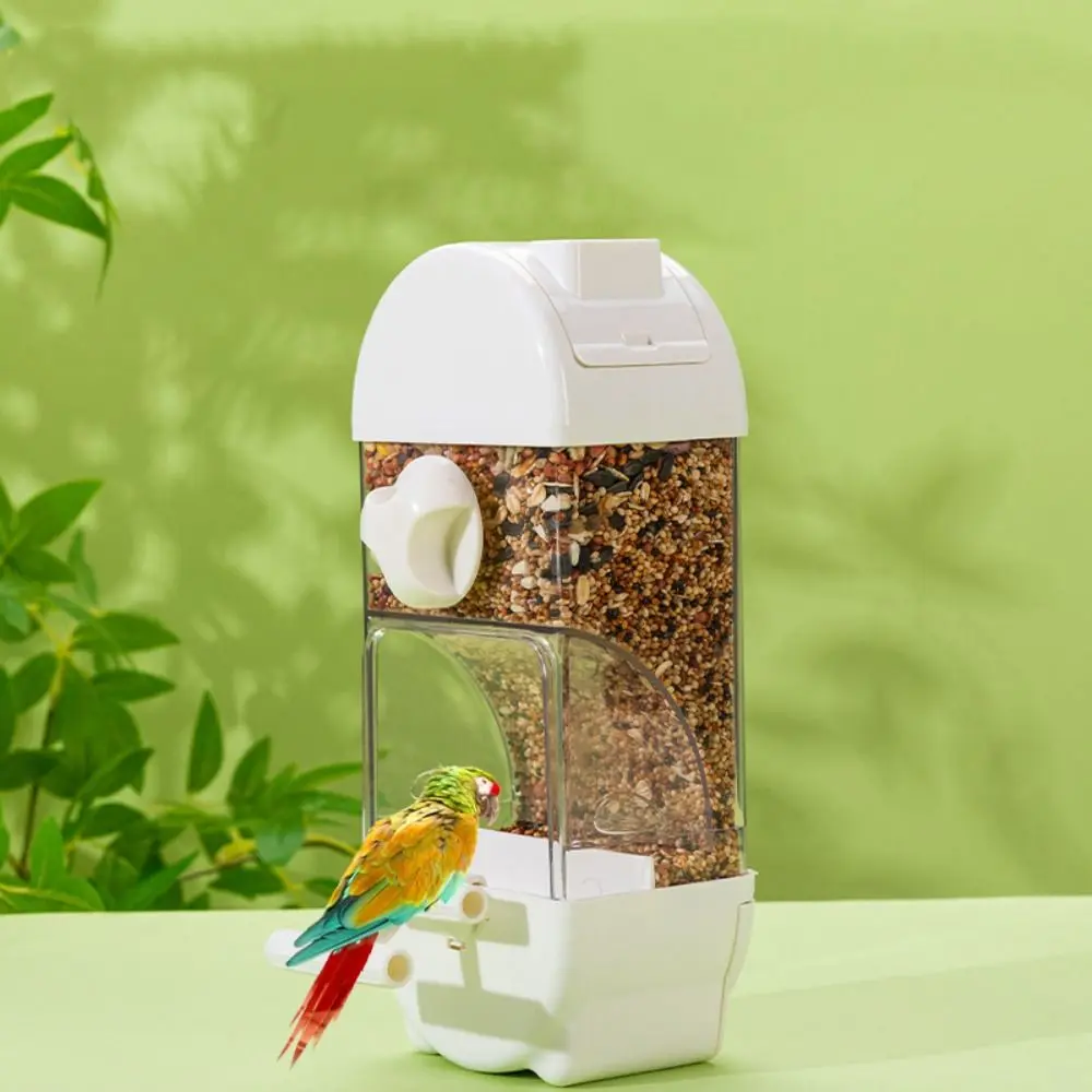

Transparent Bird Feeder Convenient Large Capacity Bird Hanging Food Dispenser Automatic Durable Bird Food Box Garden