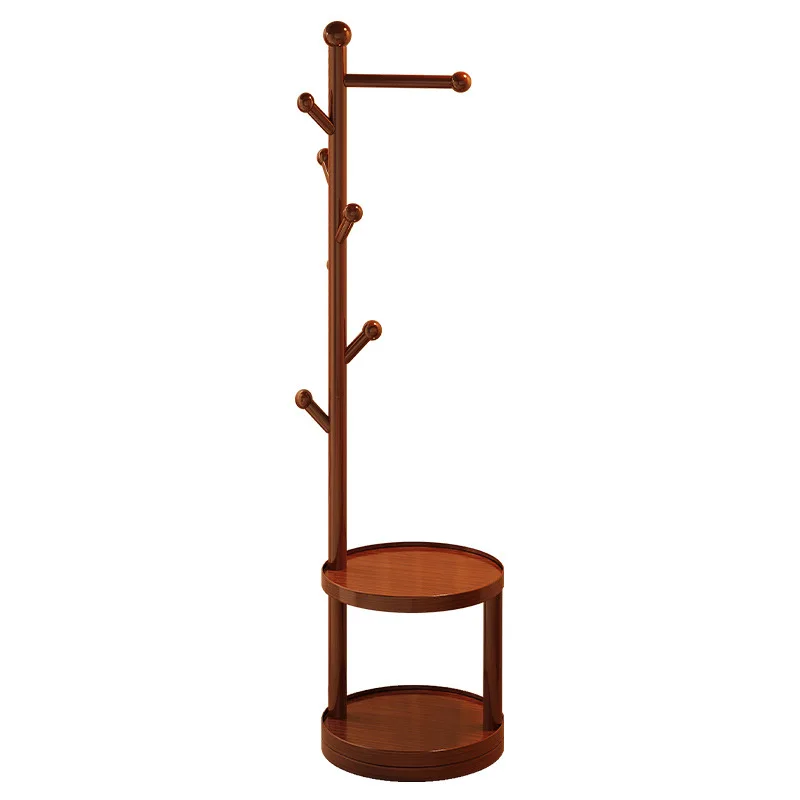 

Solid wood coat rack, living room floor-to-ceiling household rack, indoor multi-functional clothes rack