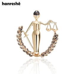 Hanreshe Libra Lawyer Brooch Pin Justice Theme Backpack Lapel Hat Badge Accessories Jewelry for Women Men Gifts