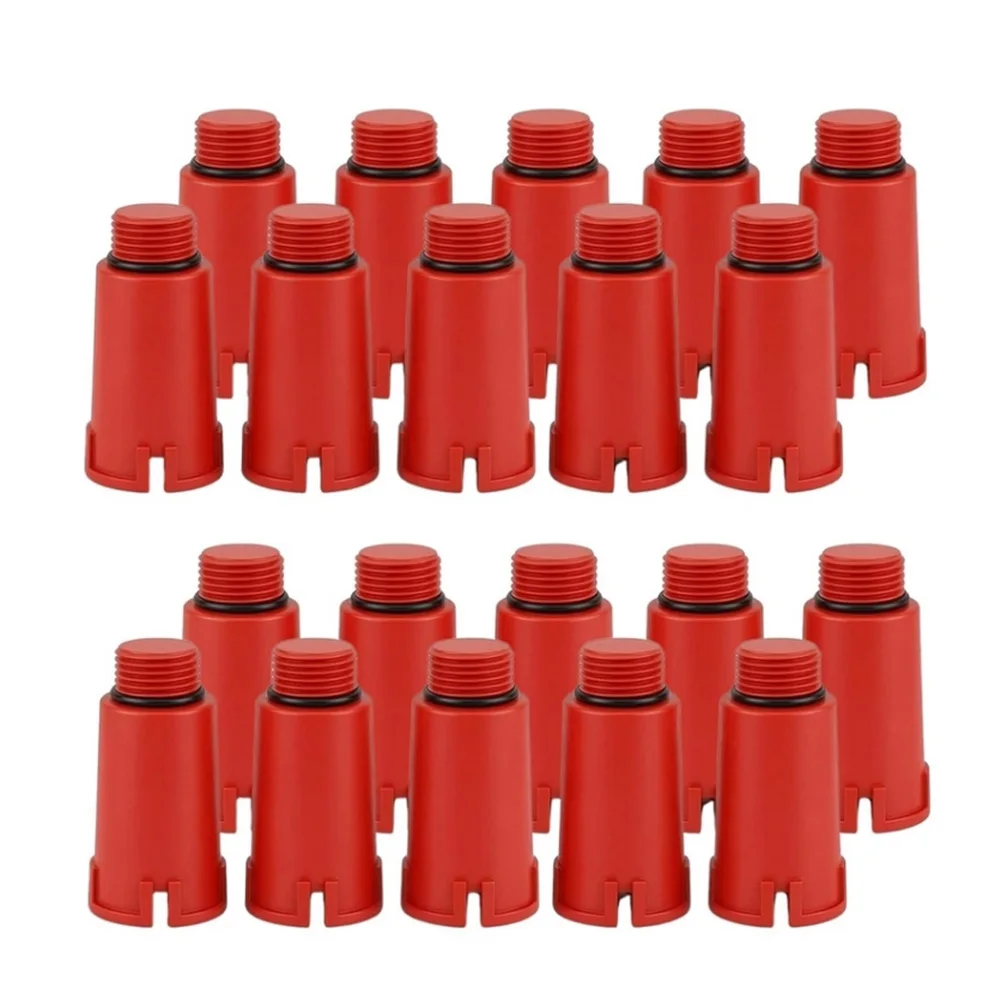 20 pcs 1/2 Inch Construction Adapter Blue PP Material with Sealing Ring for Pipeline Pressure Test Applications