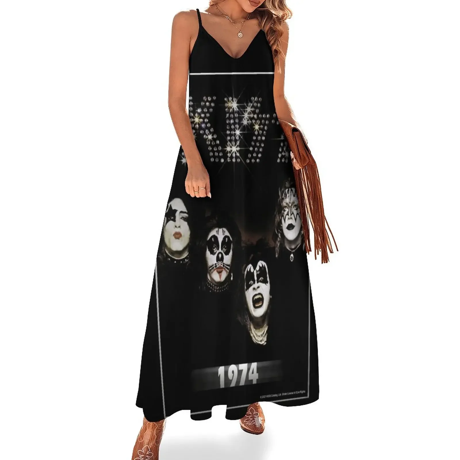 

KISS  the band - 1974 Album - Year Sleeveless Dress dresses for womens 2024 Bride dresses