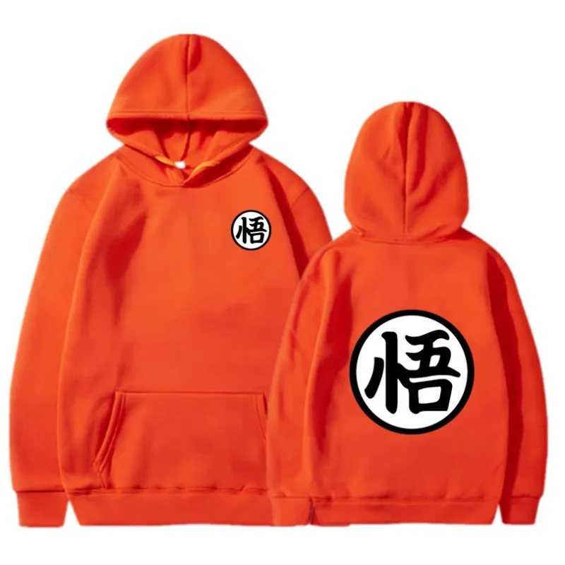 Cool Japanese Anime Dragon Streetwear Harajuku Cartoon Hoodie Unisex Goku Son Funny Sweater Casual Winter Unisex Hoodie Tops