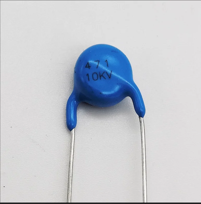 50PCS High frequency blue ceramic chip capacitor  10KV 471K 470pF   high-voltage power supply ceramic dielectric capacitor