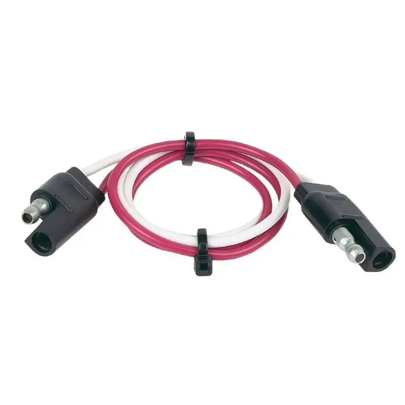 AEE5-6/12 V 12 In Flat Extension 2 Pole Trailer Connector Plug Harness 47965 For US Plug Models