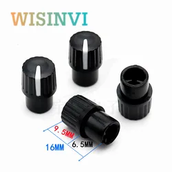 10PCS Plastic Half Shaft Convex handle Knob Cap Diameter 10mm Height 16mm 180 degree indication D-Shaft Inner Hole 6mm