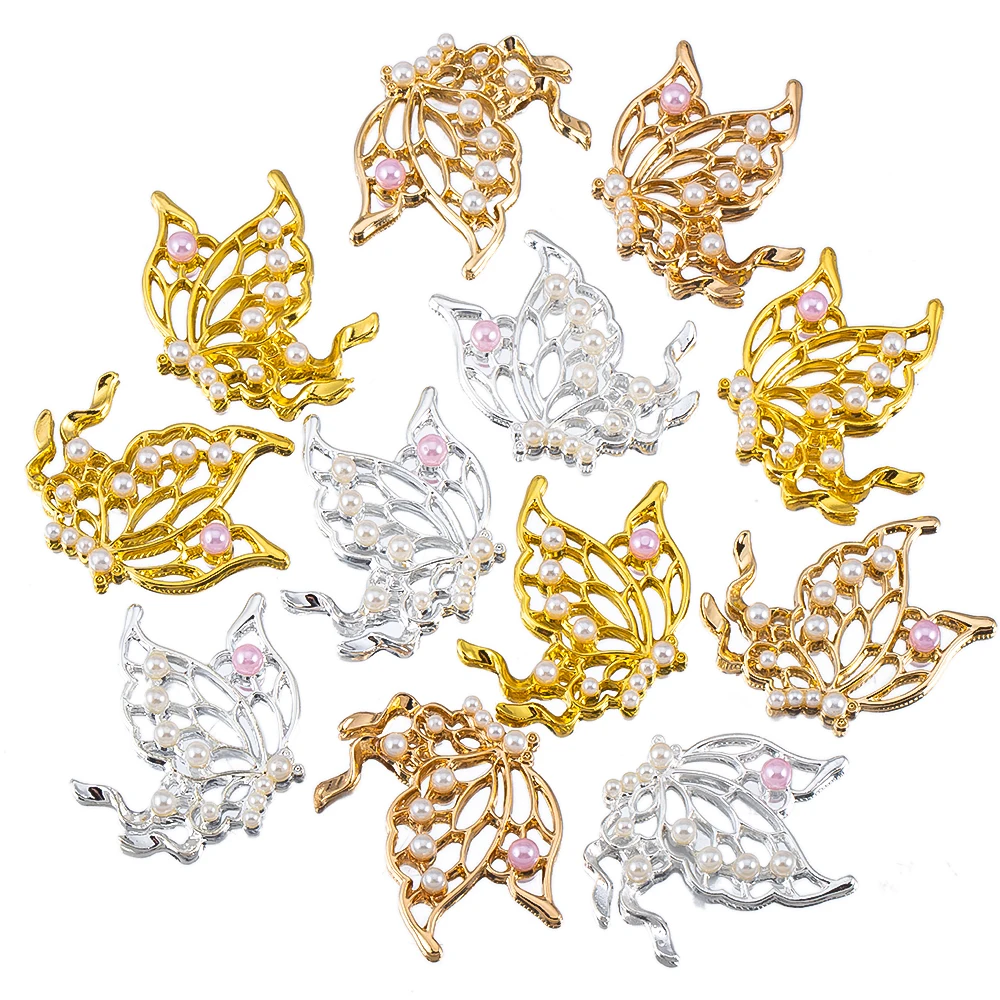

1/10pcs Alloy Vintage Hollow Pearl Butterfly Charms for Jewelry Making Connectors DIY Earrings Bracelet Necklace Accessories