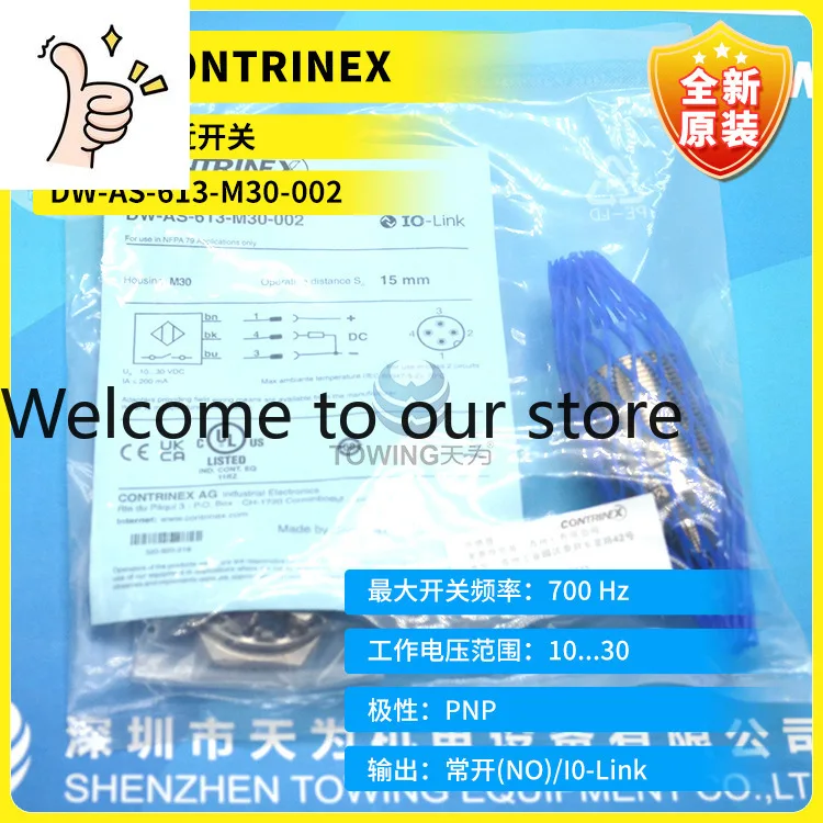 

Новый оригинальный индуктивный датчик приближения Corey CONTRINEX DW-AS-613-M30-002, гарантия качества, один год гарантии