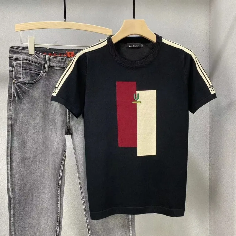 

2025 Summer New Men T-shirt Fashion Mens Short Sleeve T-shirt Male Trend T-shirt Funny Cool Tee For Man Tops Clothing