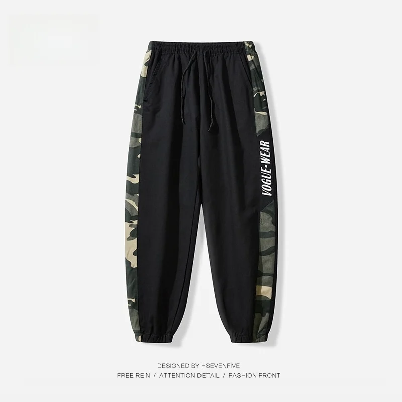 

Men's Summer Thin Faion Workwear Pants Casual Loose Nine Points Cuffed Sweatpants Spor Loose Long Trousers