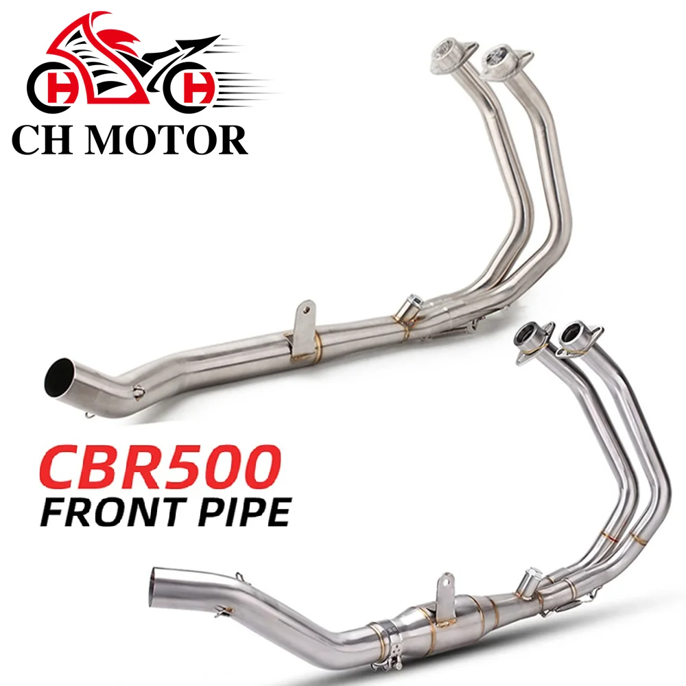 

For Honda CB500X CB500F CBR500R 2013-2024 Motorcycle Exhaust Escape Stainless Steel Front Tube Link Pipe Racing Line Slip On
