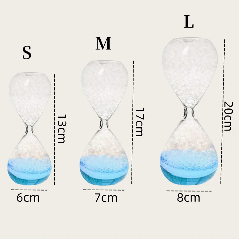 Creative Multicolor Dreamed Bubble Hourglass Drift Bottle Liquid Glass Sand Clock Motion Sensory Timer Desktop Decoration Gifts