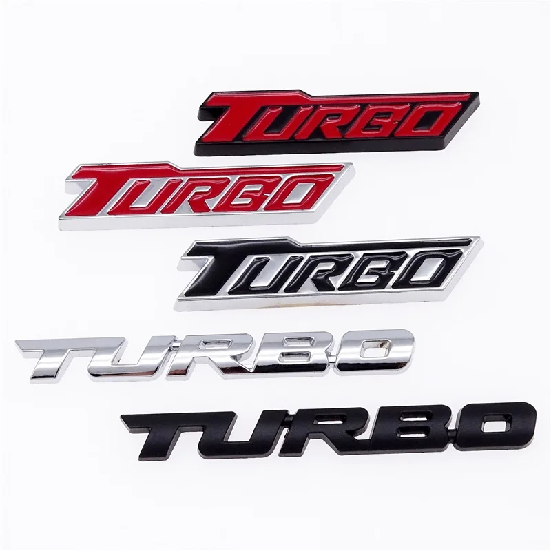 

3D TURBO Logo Car Styling Sticker Metal Alloy Emblem Badge Decals Auto Decoration Accessories For Audi