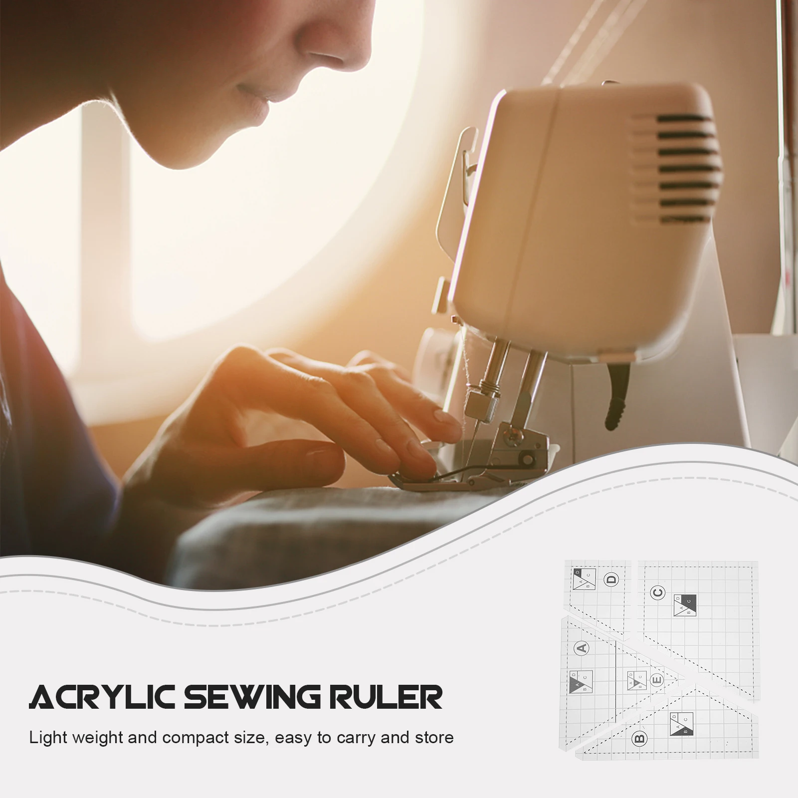 

Patchwork Template Quilting Templates Clear Sewing DIY Stitching Acrylic Durable Lightweight Compact Size Creativity Project